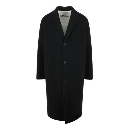Jil Sander Coats Sort, Herre Uldfrakker