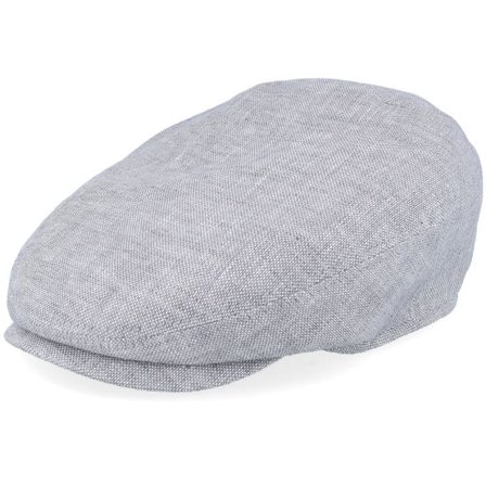 Stetson - Grå flatcap Keps - Driver Linen Light Grey Flat Cap @ Hatstore
