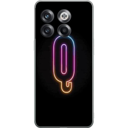 Kompatibel Mobilcover til OnePlus OnePlus 10T Minimalistisk neonbogstav Q i lyse farver mod mørk baggrund