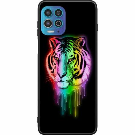 Motorola Moto G100 Svart Skal Neon Tiger