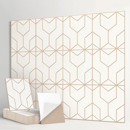 12-pakning Selvklebende Akustikkpaneler – 30×30cm Lydabsorberende Filtplater for Studio & Veggdekorasjon_TF_TF