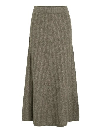 Virelli Ankle Cable Knit Skirt/Bfs Brown Vila