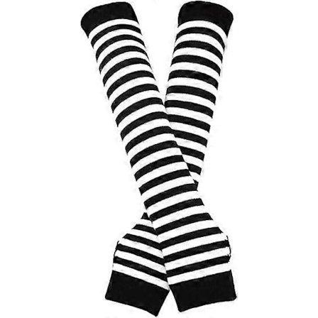 1 Par Punk Gothic Rock Lange Armvarmere Fingerløse Handsker
