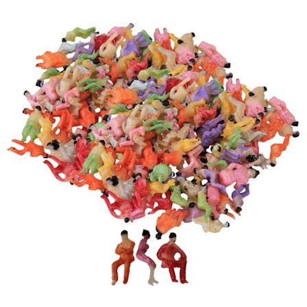 200x N Skala 1:150 Malede Siddende Figurer Model Tog Landskab Layout