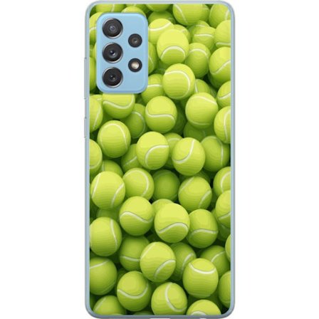 Kompatibel Mobilcover til Samsung Samsung Galaxy A72 5G Mønster af grønne tennisbolde i høj detalje, sporty motiv med gentagende tekstur og stærke