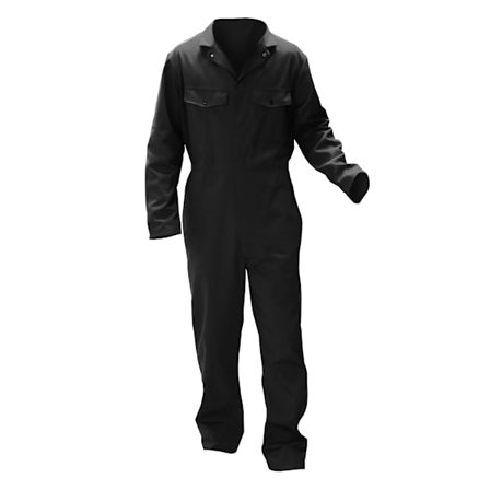 Warrior Herr Stud Front Coverall M/R Svart