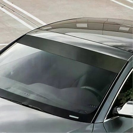 Bil Svart Matt Solskyddsremsa Universal Auto Framruta Solskydd Vindruta Dekaler 130x20cm Biltillbehör