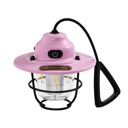 IC 2000mAh Utomhuslampa Campinglampa USB Uppladdningsbar Retro Hästlampa Campinglampa Ljus Tält Led Cam Rosa