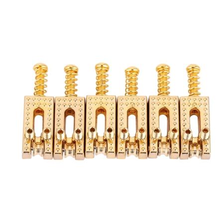 6st gitarrsadlar med rullbrosgitarrreparationsdelar (guld)