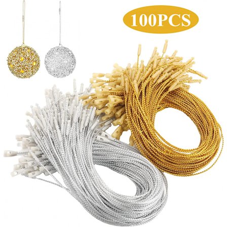 200 stk. 7,87 tommer mærkat snor hængemærke reb stift løkke slips fastgørelser til juletræspynt