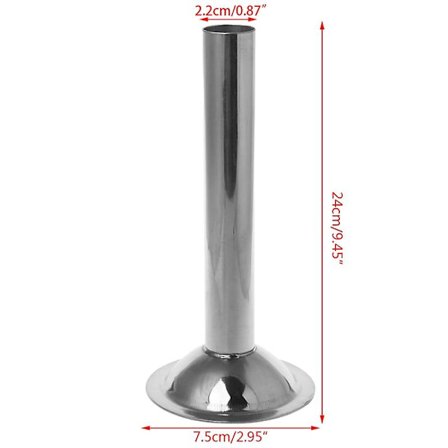 Rustfrit stål #10 størrelse kødhakker pølsefylder rør horn tragt påfyldning
