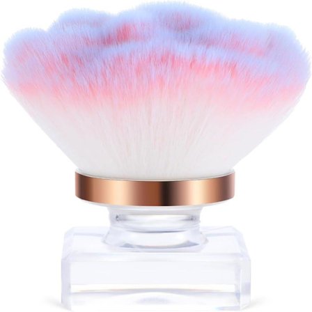 Rosa Ros Nagelkonst Damm Puder Borttagare & Rengöringsverktyg - Akrylnaglar Sminkborstar - Rougeborste Ingår