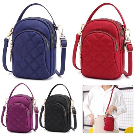 Kvinnor Crossbody Mobiltelefon Phone Case Hållare Axelväska Handväska