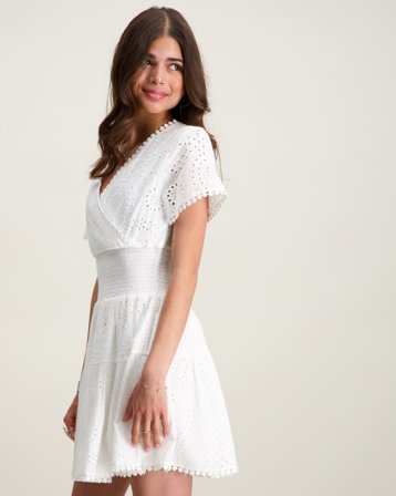 RYVLS Embroidery Dress Hvit Kjoler Jente - Kids Brand Store