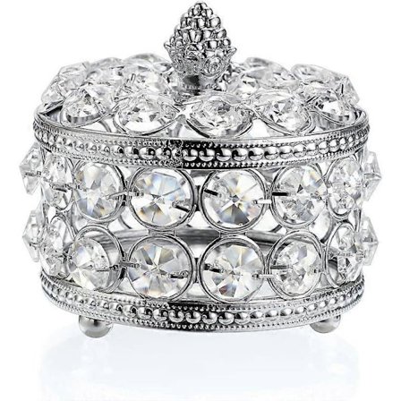 Kristal Spejlbeklædt Smykkeskrin Smykkeopbevaringsboks Boligindretning Ring Øreringe Halskæde Opbevaringsholder Mindeboks