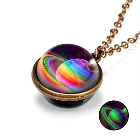 3st Glow Planet Halsband Galaxy Chain F F