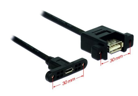 Delock USB-adapter - Micro-USB type B til USB - 25 cm