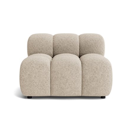 Puffy 1-Sitzer-Modul Sofa in Anthology Beige, modernes modulares Design, gemütliche Bouclé-Optik, flexibel kombinierbar, Breite: 64cm.