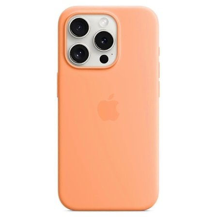 Silikonskal för iPhone 15 Pro, MagSafe-kompatibelt Orange iPhone 15 Pro
