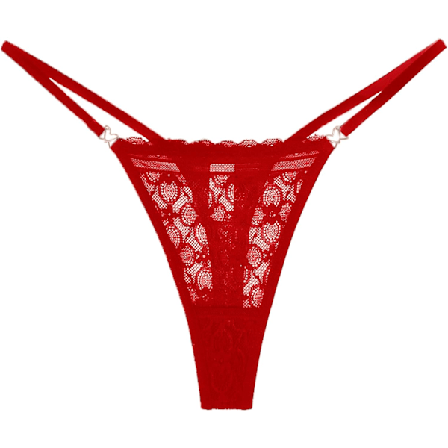 2025 Siste Modell Stringtruser for Kvinner Sexy Blonde Usynlig Undertøy Pustende T-Rygg G-streng Truser Rød Medium