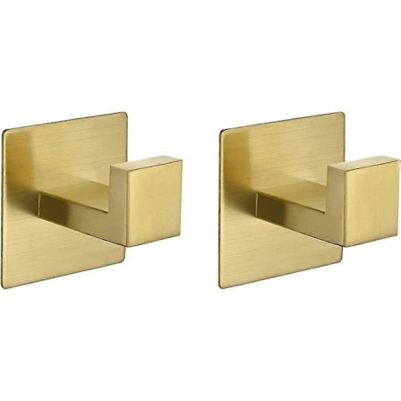 304 rustfrit stål firkantet selvklæbende vægkrog til badeværelse håndklæde badekåbe kappe, multifunktionel selvklæbende krog ingen boring, b