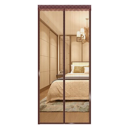 Cafe Magnetisk Myggnett Dør 95x220cm, Fiberglass Dør Myggnett, Fluenetting for Dør Selvlukkende Ultra Mesh