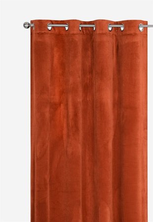 Cellbes of Sweden - Sammetslängder med öljetter 2-pack - rost - - 135 x 250 cm