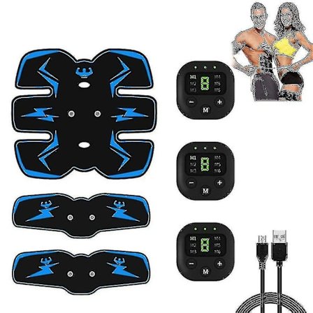 Abs Stimulator Abdominal Muscle, Muskel Stimulator, Ems Abs Trainer Body Toning Fitness, Usb Uppladdningsbart Toning Bälte Abs Fit Vikt Muskel Toner 