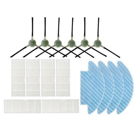 16 STK for M210 M210S M210B M213 Robotstøvsuger Deler Sidebørste Hepa Filter Moppeklut