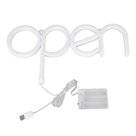 Neon Open -kyltti Kirkas RGB LED -valo 35x18,5 cm Paristo USB-virtalähde PVC-näyttö kauppaan, juhliin, ravintolaan