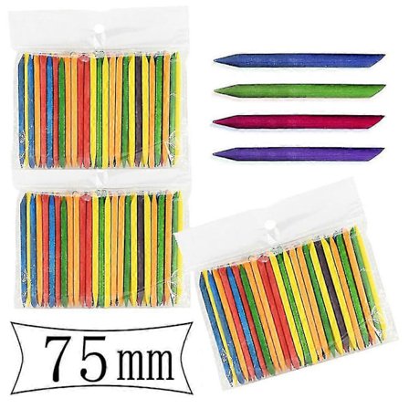 100 Träpinnar Nagelbands Dubbelände Nagelkonst Pedikyr Pusher Remover för Hemmasalong