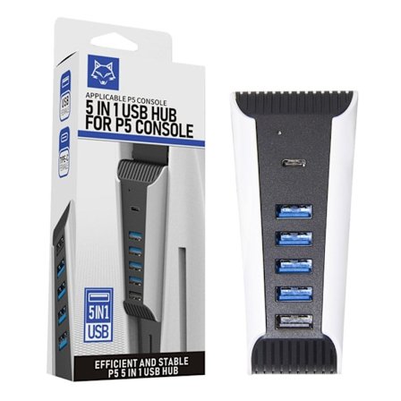 Game Console Extender Laddare USB Hub för PS5