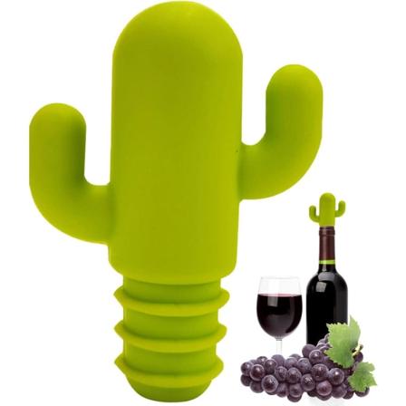 1 st Kreativ Silikon Rödvinspropp, Kaktus Vinflaskepropp, Rolig Rödvinspropp, Återanvändbara Vinflaskekorkar Flaskproppar