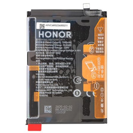 Ersättningsbatteri för Honor 400 Lite 5100mAh Service Pack Honor Svart