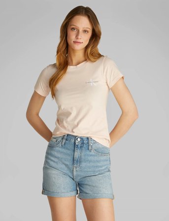 Calvin Klein Jeans 2-Pack Monologo Slim Tee - White - M