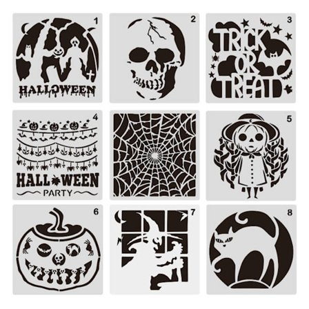 Halloween Stanser DIY Håndverk Hul Mal Stanser Halloween Mønster Stanser Gresskar Spøkelse Nett Heks