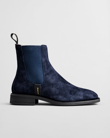 GANT Damen Fayy Chelsea Boot aus Veloursleder (39) Marineblau