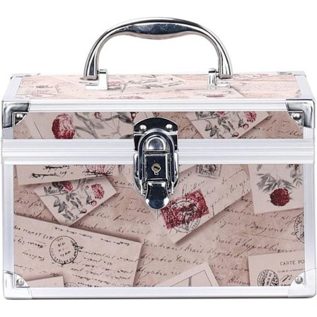 Kosmetisk arrangör Kosmetisk arrangör Box Bärbar Make Up Case Låsbar Förvaringslåda för Smycken & Make Up Verktyg