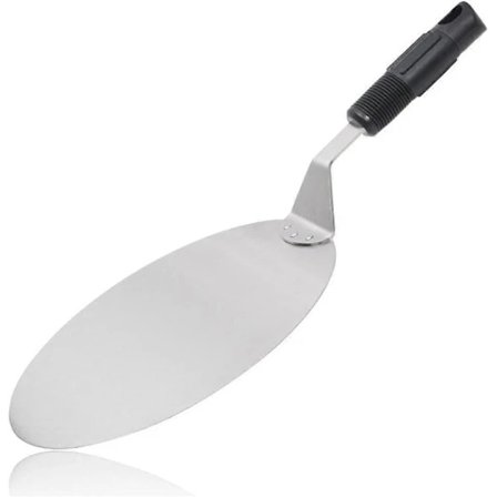 Pizzaspader - 25 cm Rund Kakeløfter i Rustfritt Stål Pizzaspade Ideell Løfter for Baking på Pizzastein Ovn & Grill