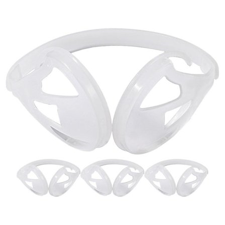 4-osainen korvasuojan valmistusteline muovinen korvasuojan teline DIY korvasuojan teline (16.00X14.00X7.50CM, valkoinen)