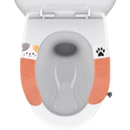 (Orange)Tyk og Klæbrig Toilet Sæde Dækning