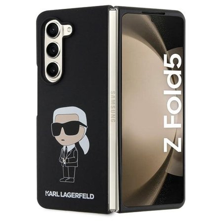 Karl Lagerfeld KLHCZFD5SNIKBCK Z Fold5 hårdplastfodral svart/svart Silikon Ikonik