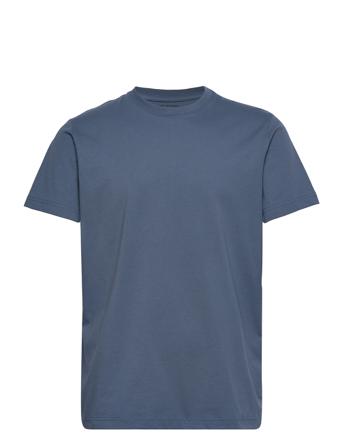 Slhnorman180 Ss O-Neck Tee S T-shirts Short-sleeved Blå Selected Homme