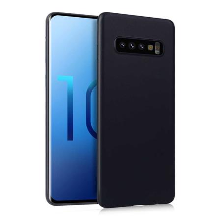 Tynn svart galakse S10 pluss skall mobilskall 1mm tpu svart