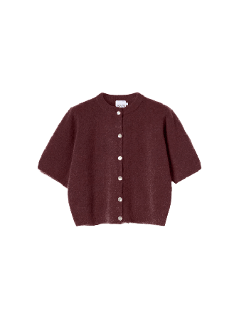 Noella Kae Ss Knit Cardigan - Rust Tröjor Dam Röd L/XL