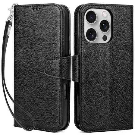 iPhone 16 Pro Plånboksfodral - Svart