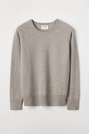 Soft Goat - Slim-Fit Crewneck - Kaschmirpullover für Damen - M - Greige