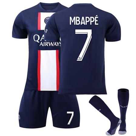 2223 Paris hjemme Mbappe fotballdraktsett B 20(110-120cm)