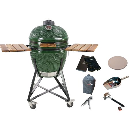 Kamado sumo Grön med tillbehörspaket kolgrill | Utematlagning > Grillar > Kamadogrillar | Bagaren och Kocken