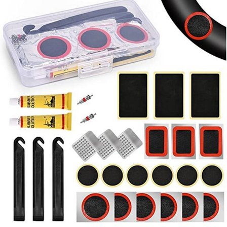 Cykel Dæk Reparationssæt Indvendig Slange Punktering Lappe Gummilim